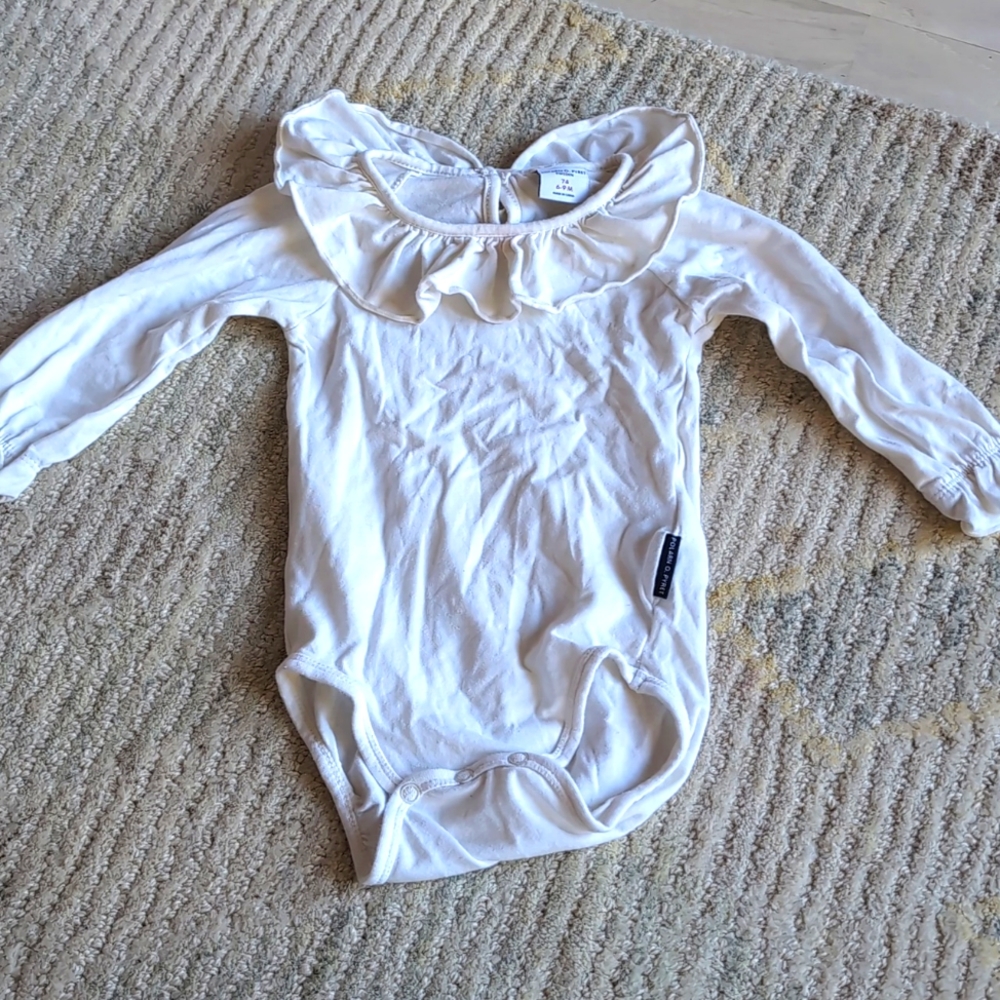 4/$20 Polarn O. Puret ruffle Collar onsie